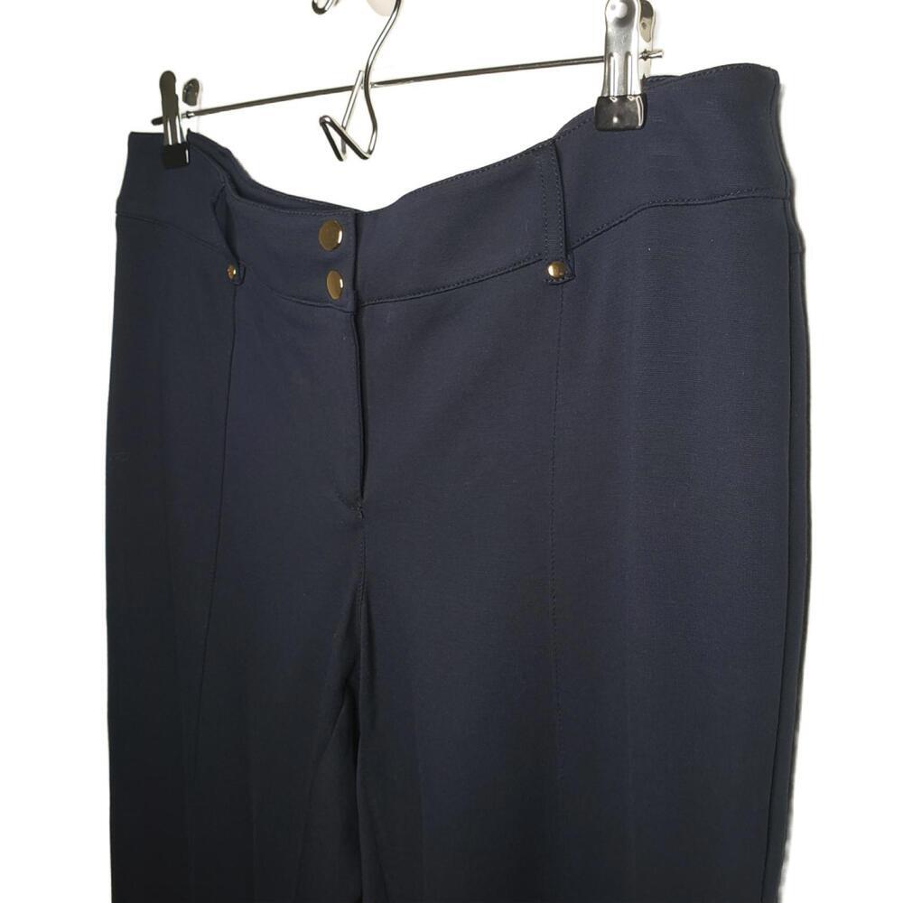 Cache Women's 10 Navy Flare Leg Stretch Chino Trouser(1784) - Picture 6 of 7